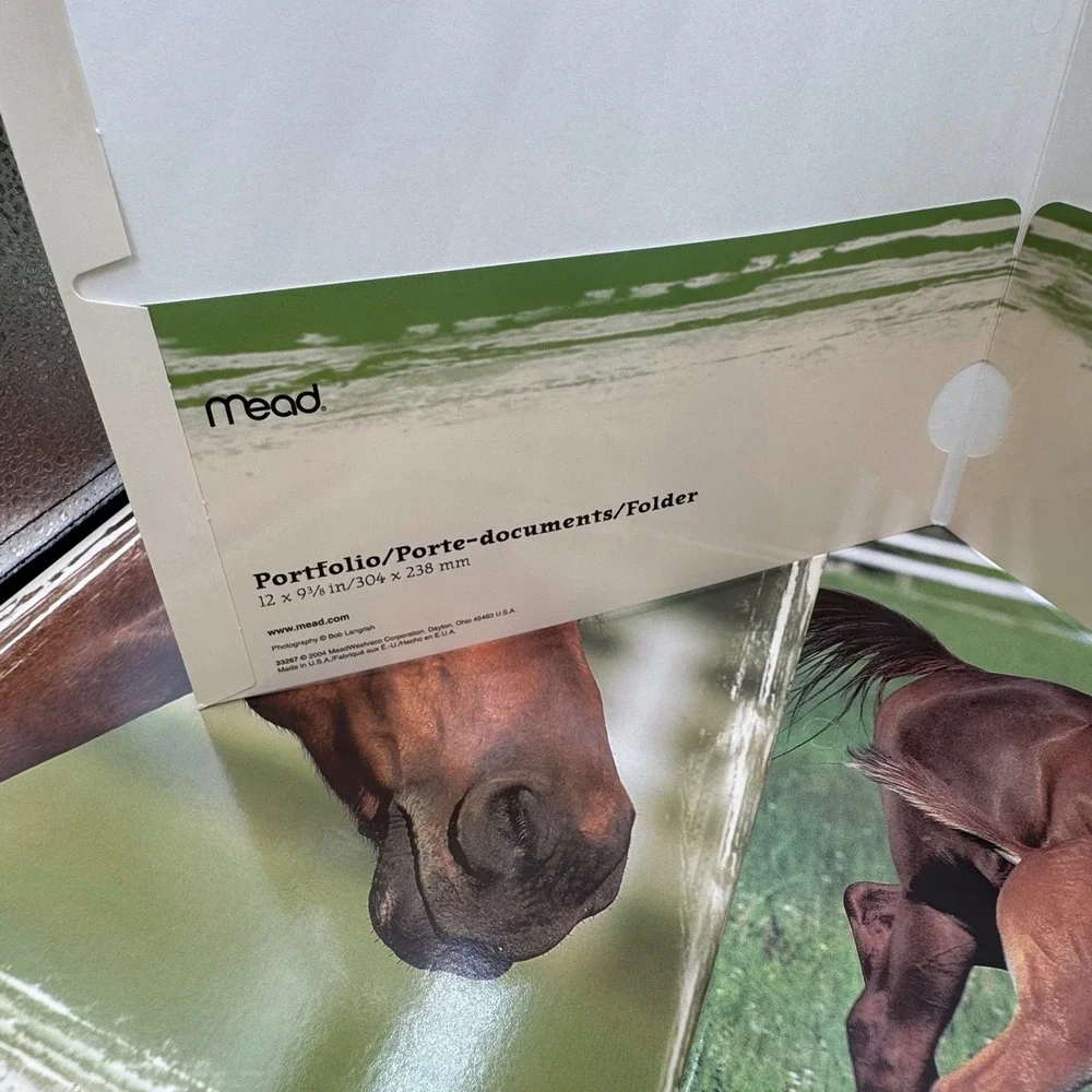 Vintage 2004 Mead Horse Portfolio Folders Set of 4 Bob Langrish Photography